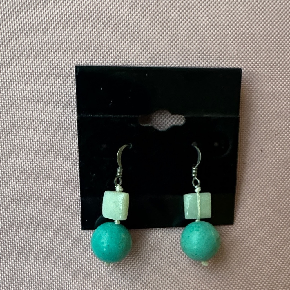 Elegant Turquoise and Mint Earrings